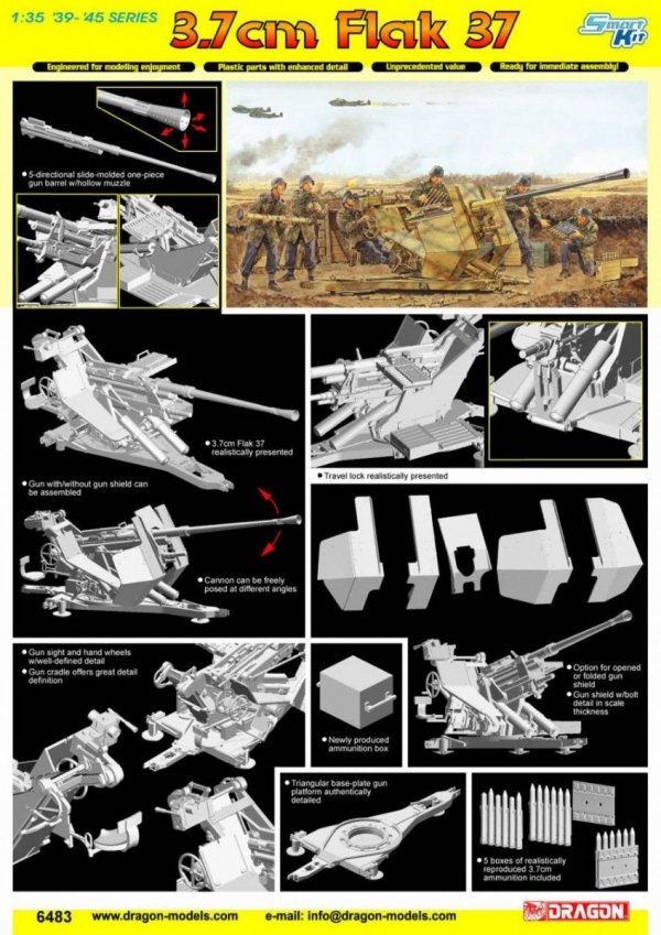 Dragon 6483 3.7cm Flak 37 (1:35)