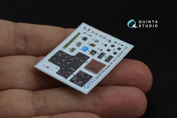 Quinta Studio QD32116 Hawk 81-A2 3D-Printed &amp; coloured Interior on decal paper (GWH) 1/32
