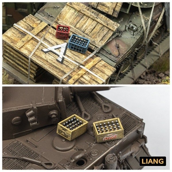 Liang 0434 Beer Soda Bottle  Crates WWII x 8 1/48 - 1/72