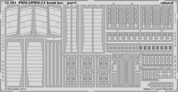 Eduard 72581 PBM-5/ PBM-5A bomb bay 1/72 MINICRAFT