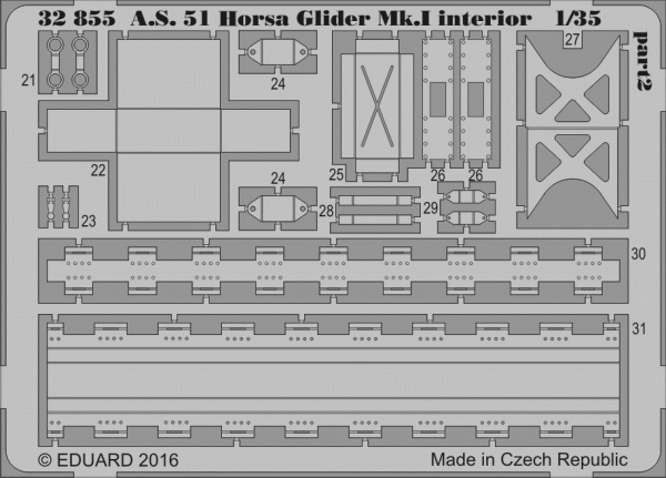 Eduard 32855 A. S. 51 Horsa Glider Mk. I interior 1/35 BRONCO