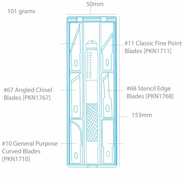 Modelcraft PKN4318-S Premium 18pc Hobby Knife Set
