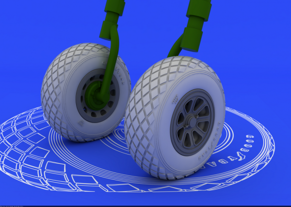 Eduard 632015 P-51 wheels 1/32 (Tamiya)