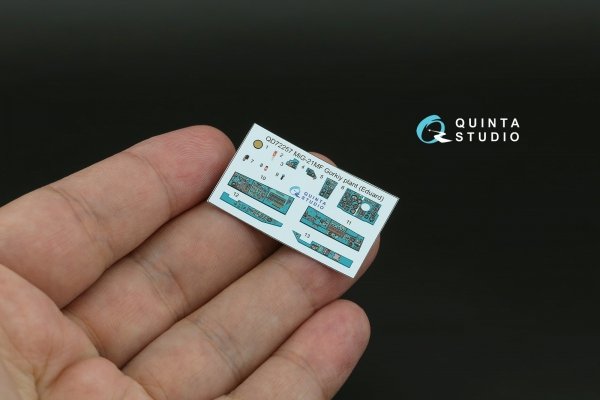 Quinta Studio QD72257 MiG-21MF (Gorkiy plant) 3D-Printed &amp; coloured Interior on decal paper (Eduard) 1/72