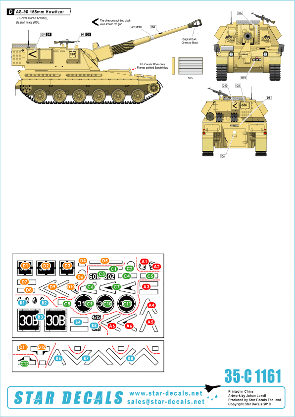 Star Decals 35-C1161 Royal Artillery in the Gulf 1/35