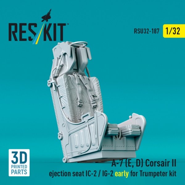 RESKIT RSU32-0187 A-7 (E, D) Corsair II ejection seat IC-2 / IG-2 early for Trumpeter kit (3D Printed) (1/32)