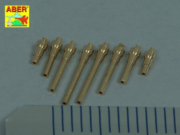 Aber A72 005 Set of 8 turned cal .50 (12,7mm) U.S. Browning M2 barrels for P-47 Thunderbolt (1:72)