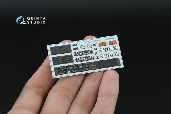 Quinta Studio QDS-35161 KrAZ-6322 3D-Printed &amp; coloured Interior on decal paper (HobbyBoss) (Small version) 1/35