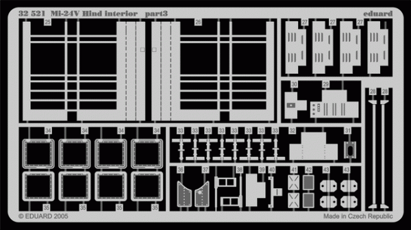 Eduard 32521 Mi-24V Hind interior 1/35 TRUMPETER