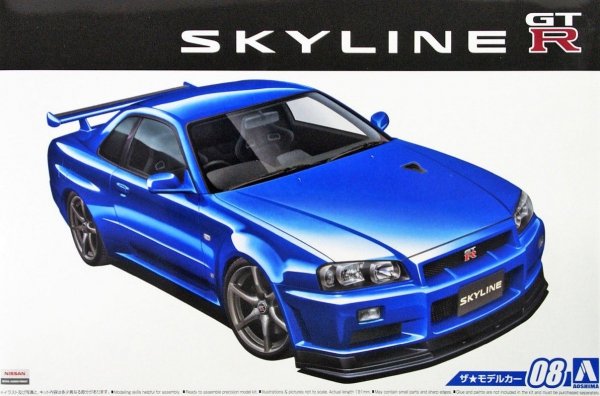 Aoshima 05159 NISSAN BNR34 SKYLINE GT-R V-specII 02 1/24