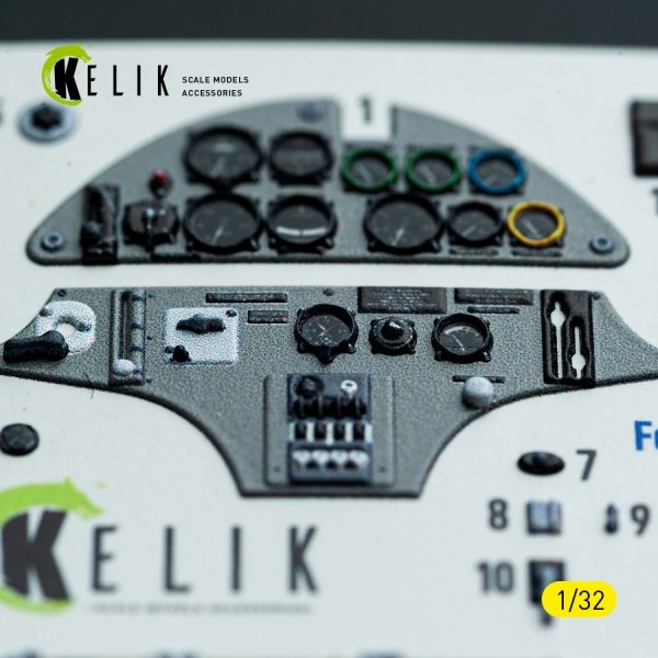 Kelik K32046 Hs-123A-1 - interior 3D decals for ICM kit 1/32