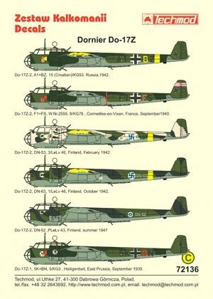 Techmod 72136 - Dornier Do 17Z (1:72)