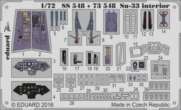 Eduard 73548 Su-33 TRUMPETER 1/72