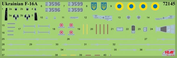 ICM 72145 F-16AM of Ukrainian Air Forces with PAG-14 1/72