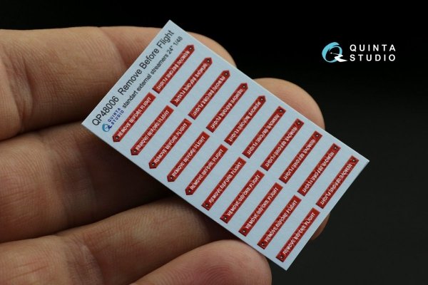 Quinta Studio QP48006 &quot;Remove Before Flight&quot; standart external streamer 24&quot;, 20 Pcs 1/48