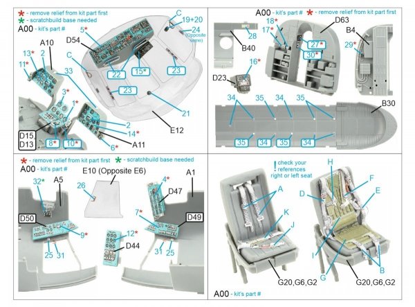Quinta Studio QD48380 Mi-8MT 3D-Printed &amp; coloured Interior on decal paper (AMK) 1/48