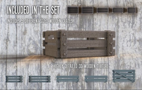 RT-Diorama 35654 3D Resin Print: Wooden Crates 1/35