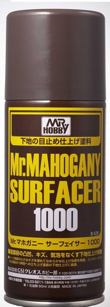 Mr.Hobby B-528 Mahogany (dark brown) Surfacer 1000 
