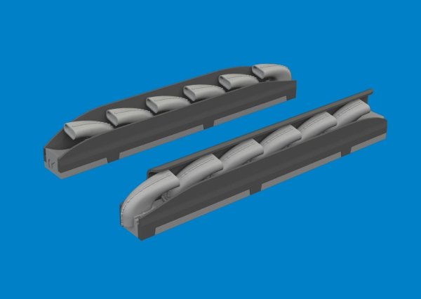 Eduard 632207 Bf 109K-4 exhaust stacks PRINT KOTARE 1/32