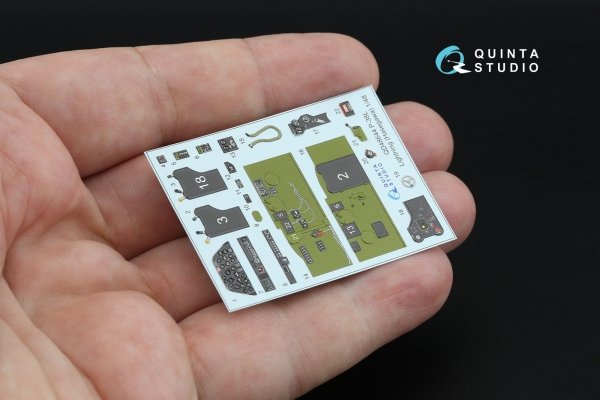 Quinta Studio QD48644 P-38L Lightning 3D-Printed &amp; coloured Interior on decal paper ( Hasegawa ) 1/48