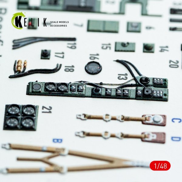Kelik K48138 Bristol Beaufighter Mk.VI - interior 3D decals for Tamiya kit (1/48)