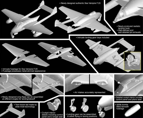 Dragon 5112 Sea Vampire F.20 1/72 