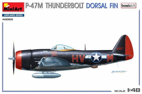 MiniArt 48060 P-47M THUNDERBOLT. DORSAL FIN. BASIC KIT 1/48