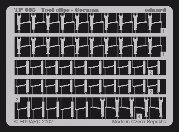 Eduard TP005 Tool Clips German 1/35