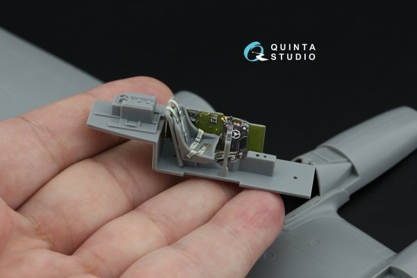 Quinta Studio QD48644 P-38L Lightning 3D-Printed &amp; coloured Interior on decal paper ( Hasegawa ) 1/48