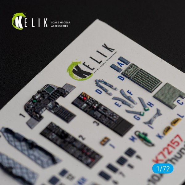 KELIK K72157 OA-10A &quot;Thunderbolt&quot; - interior 3D decals for Italeri kit 1/72