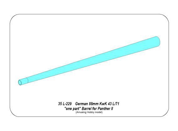 Aber 35L-229 Germ.88 mm Kw.K. 43 L/91 Barrel for Panther II (1:35)