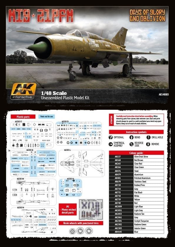 AK Interactive AK148003 MiG-21PFM Days of Glory and Oblivion 1/48