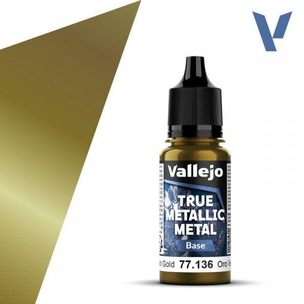 Vallejo 77136 Greenish Gold - True Metallic Metal - Base 18ml
