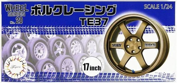 Fujimi 193632 Wheel Series No.20 Volk Racing TE37 17-inch 1/24