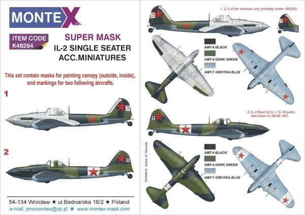 Montex K48294 IL-2 (single seater) 1/48