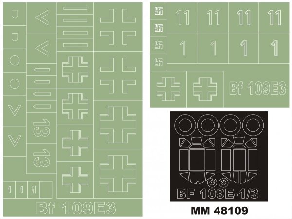 Montex MM48109 Bf-109E-3 HASEGAWA