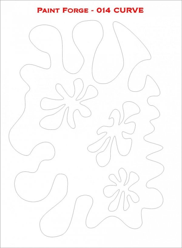 Paint Forge PFST014M STENCIL - CURVE