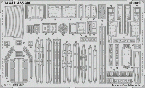 Eduard 73524 JAS-39C  for REVELL 1/72