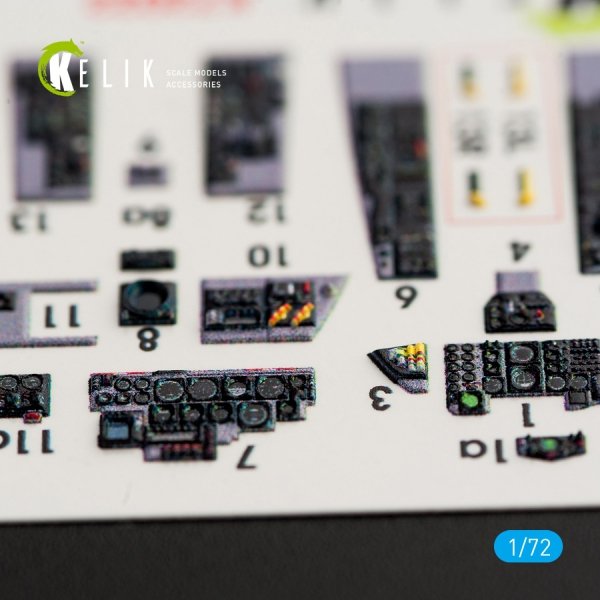 Kelik K72022 RF-4EJ "Phantom II" interior 3D decals for Fine Molds kit (1/72)