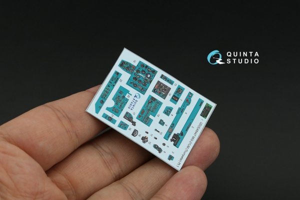 Quinta Studio QD48447 MiG-21UM 3D-Printed coloured Interior on decal paper (Trumpeter) 1/48