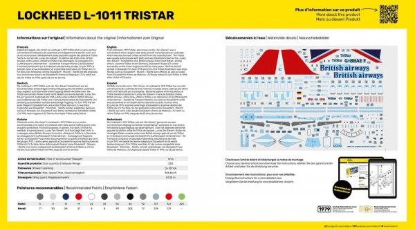 Heller 56451 Starter Kit - Lockheed L-1011 Tristar 1/125