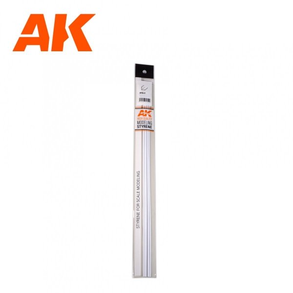 AK Interactive AK6559 ANGLE 1.50 X 1.50 X 350MM – STYRENE ANGLE – (4 UNITS)