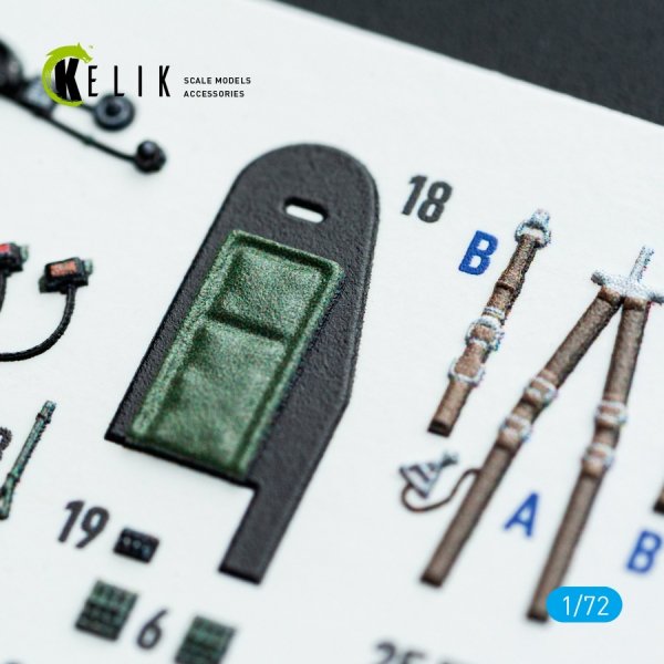 Kelik K72208 Mosquito PR.XVI - interior 3D decals for Airfix kit (1/72)