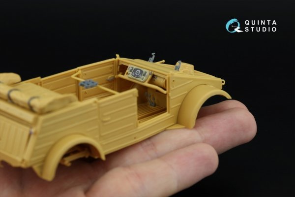 Quinta Studio QD+35143 Kubelwagen Type 82 3D-Printed &amp; coloured Interior on decal paper (Hero) (with 3D-printed resin parts)1/35