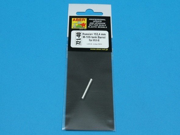 Aber 72L-40 Lufa 152,4 mm M-10S do czołgu KW-II / Russian 152,4 mm M-10S tank barrel for KV-II 1/72