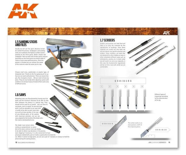AK Interactive AK256 AK LEARNING 09: THE ULTIMATE GUIDE TO MAKE BUILDINGS IN DIORAMAS (English)
