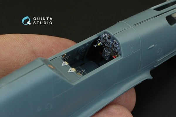 Quinta Studio QD48004 Yak-1B (late production) 3D-Printed &amp; coloured Interior on decal pape (for all kits) 1/48