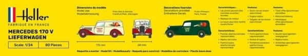 Heller 56736 Mercedes 170 V Lieferwagen - Starter Kit 1/24