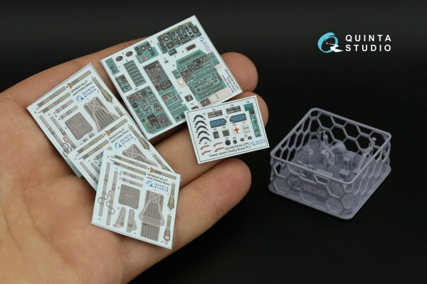 Quinta Studio QD+48358 Ka-27PL Trainer version 3D-Printed coloured Interior on decal paper (Hobby Boss) (with 3D-printed resin parts) 1/48