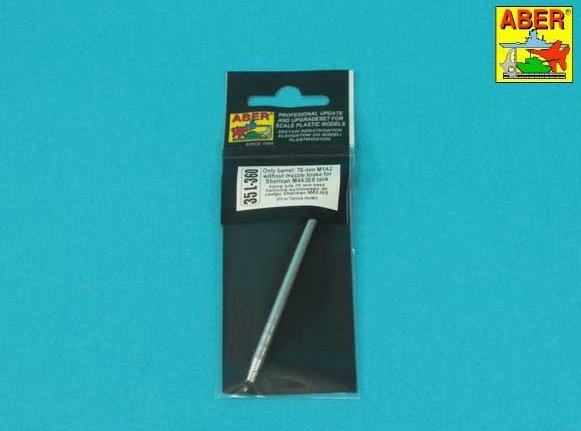 Aber 35l-360 76 mm M1A2 Barrel for M4A3E8 Sherman - without Muzzle Brake (for Tamiya Kits) 1/35
